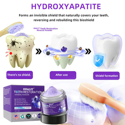 🎁Flash Sale - Don’t Miss Out - ODALIT™ TeethRestoration Mineral Powder🦷(CDA recommended)👩‍⚕️(Treats periodontitis and mouth ulcers, prevents tooth loss, and repairs gum recession)